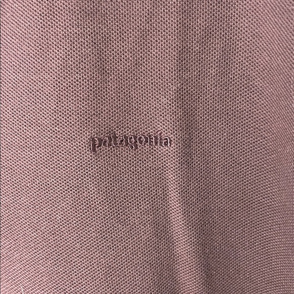 Patagonia Men’s Polo 100% Organic Cotton Logo Maroon Shirt Size Large - Picture 3 of 6